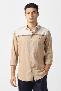VAN HEUSEN SPORT Men Striped Casual Beige