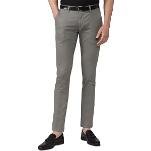 Van Heusen Mens Causal Trousers Light Grey