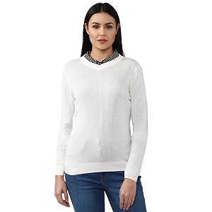 Van Heusen Womens Acrylic V Neck Sweater
