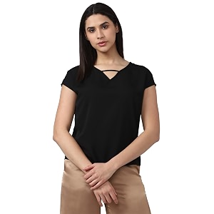 van heusen women39s cotton solid regular fit tops