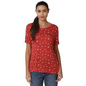 Van Heusen Womens Cotton Graphic Regular Fit