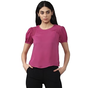van heusen women39s polyester solid regular fit blouse