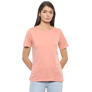 Van Heusen Womens Solid Regular Fit T-Shirt