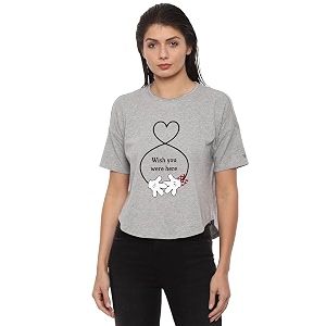 Van Heusen Womens Solid Regular Fit T-Shirt