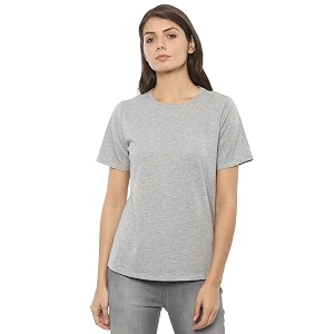 Van Heusen Womens Solid Regular Fit T-Shirt