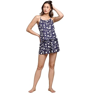 van heusen women39s viscose printed camisole and shorts lounge wear set