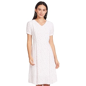 Van Heusen Womens Rayon A-Line Knee-Length Dress