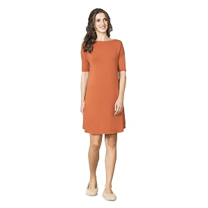 van heusen women lounge tunic - cotton modal - boat neck ultra soft tagless comfort_55418_orange_s