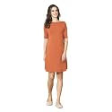 Van Heusen Women Lounge Tunic - Cotton Modal - Boat Neck, Ultra Soft, Tagless Comfort_55418_Orange_S