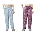 Van Heusen Women’s Printed Lounge Pants | Drawstrings &amp; Side Pockets | Ultra Soft Fabric | Relaxed Fit | At home pyjamas | Everyday Comfort | Printed | Style 55306 | Available in Pack of 1 &amp; 2