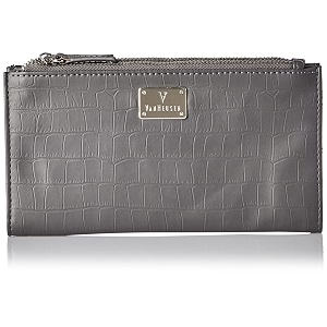van heusen polyurethane womens aria charcoal wallet - one size