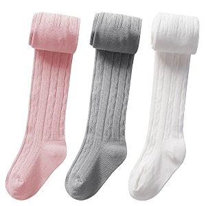 vanberfia baby toddler girls cable knit cotton tights pantyhose leggings stocking pants
