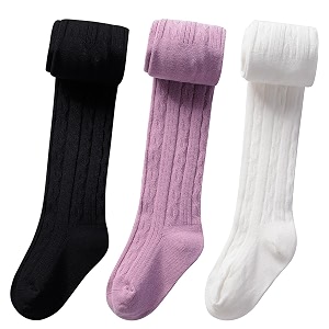 vanberfia baby toddler girls cable knit cotton tights pantyhose leggings stocking pants