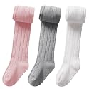 vanberfia Baby Toddler Girls Cable Knit Cotton Tights Pantyhose Leggings Stocking Pants