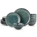 vancasso 18 Pieces Dinnerware Sets for 6, Ceramic Plates and Bowls Sets