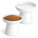 vancasso 2-Pack 6.2" Wide Elevated Cat Bowls, Ceramic Raised Cat Bowls