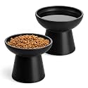 vancasso 2-Pack Extra Wide Elevated Cat Bowls, Ceramic Raised Cat Bowls