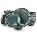 vancasso 24 Pieces Dinnerware Sets for 8, Ceramic Plates and Bowls Sets