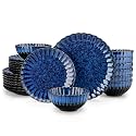 vancasso 24 Pieces Plates and Bowls Sets, Ceramic Dinnerware Sets for 8