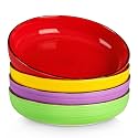 vancasso 46 oz Pasta Bowls Set of 4, Ceramic Salad & Soup Bowls, Multicolor