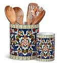 vancasso 7.3"+5.5" Utensil Holder, Porcelain Utensil Holder for Countertop