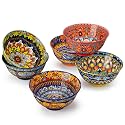 vancasso Boho Cereal Bowls Set of 6, 24 Oz Ceramic Soup Bowl for Kitchen