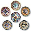 vancasso SIMI 2.7 Oz Ceramic Dipping Bowls Set of 6, Bohemian Sauce Bowls