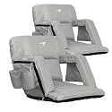 Vandra™ Arc - Scandinavian Stadium Seat with Back Support &amp; BenchLock™ - Wide Padded Bleacher Chair with Cushion &amp; Arc Recline™ Arm Rest for Bleachers