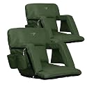 Vandra™ Arc - Scandinavian Stadium Seat with Back Support & BenchLock™ - Wide Padded Bleacher Chair with Cushion & Arc Recline™ Arm Rest for Bleachers