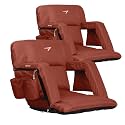 Vandra™ Arc - Scandinavian Stadium Seat with Back Support &amp; BenchLock™ - Wide Padded Bleacher Chair with Cushion &amp; Arc Recline™ Arm Rest for Bleachers