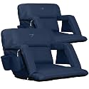 Vandra™ Arc - Scandinavian Stadium Seat with Back Support &amp; BenchLock™ - Wide Padded Bleacher Chair with Cushion &amp; Arc Recline™ Arm Rest for Bleachers