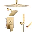 VANFOXLE Shower Faucet Set Brushed Gold Modern Shower System