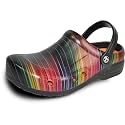 VANGELO Professional Slip Resistant Clog Waterproof Men Work Nurse Shoe Chef Shoe Ritz Black Lime White Multicolor