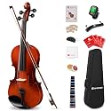 Vangoa 1/2 Solid Wood Violin Fiddle for Kids 6-10 &amp; Beginners