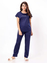 Vanias grace Women Solid Dark Blue Top
