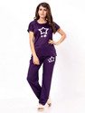 Vanias grace Women Solid Purple Top 