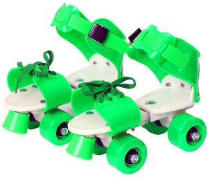 vaniha adjustable size children roller skates double row skates skating shoes quad roller kids size  3 uk - 6 uk adjustable beginner blue