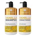 Vanilla Shampoo and Conditioner Set - Sulfate Free and Paraben Free - Deep Moisturizing Hair Care for Women and Men - All Hair Types - Hydrating, Salon Repair - 16 Fl Oz (Set of 2)