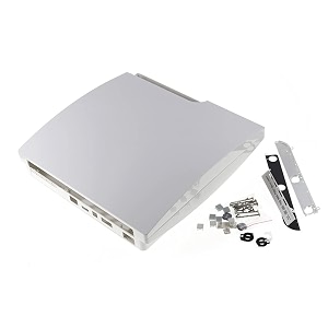 replacment black white full housing shell game consoles case cover for ps3 playstatoin3 slim 120g 320g console full housing with screws and pads buttons set white housing kit