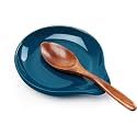 VanlonPro Ceramic Spoon Rest, 5 Inch Spoon Holder for Stove Top, Kitchen Counter, Utensils, Ladle, Coffee Spoons, Cooking spoons, Spatula, Tongs, Heat-Resistant, Housewarming Gifts, Navy Blue