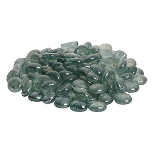 stone glossy finish decorative shiny glass pebbles for aquarium vase filler home garden amp outdoor decoration aqua_green_450gm