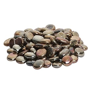 stone glossy finish decorative shiny glass pebbles for aquarium vase filler home garden amp outdoor decoration fire_brown_4900gm
