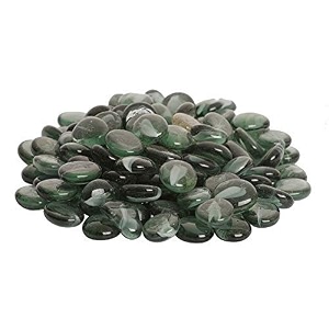 stone glossy finish decorative shiny glass pebbles for aquarium vase filler home garden amp outdoor decoration leafy_green_9900gm