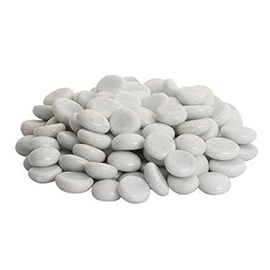 stone glossy finish decorative shiny glass pebbles for aquarium vase filler home garden amp outdoor decoration egg_white_4900gm