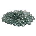 Stone Glossy Finish Decorative Shiny Glass Pebbles for Aquarium Vase Filler Home Garden &amp; Outdoor Decoration (Aqua_Green_9900gm)
