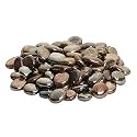 Stone Glossy Finish Decorative Shiny Glass Pebbles for Aquarium Vase Filler Home Garden &amp; Outdoor Decoration (Fire_Brown_4900gm)