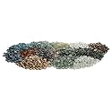 Stone Glossy Finish Decorative Shiny Glass Pebbles for Aquarium Vase Filler Home Garden & Outdoor Decoration (Multi_Colour_950gm)