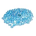 Stone Glossy Finish Decorative Shiny Glass Pebbles for Aquarium Vase Filler Home Garden &amp; Outdoor Decoration (Blue_450gm)