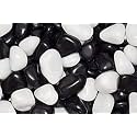 Stone Natural River Pebbles for Indoor Outdoor Garden &amp; Aquarium Decoration (Black&amp;White, 3950gm)