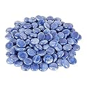 Stone Special Polished Shiny Glass Pebbles for Home Garden Aquarium Landscape Outdoor Decoration (CreamySkyBlue, 950gm)